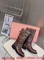 Acne Studios boots,Balius buckled crinkled leather knee high boots,discount boot 6
