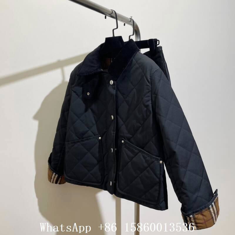          corduroy collar quilted cropped jacket black,Women          jacket,sale