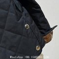 Burberry corduroy collar quilted cropped jacket black,Women Burberry jacket,sale