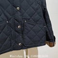 Burberry corduroy collar quilted cropped jacket black,Women Burberry jacket,sale