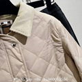 Burberry corduroy collar quilted cropped jacket black,Women Burberry jacket,sale