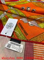 Hermes silk scarf,Hermes Square scarf,Satin Head silk scarf ,orange Hermes scarf