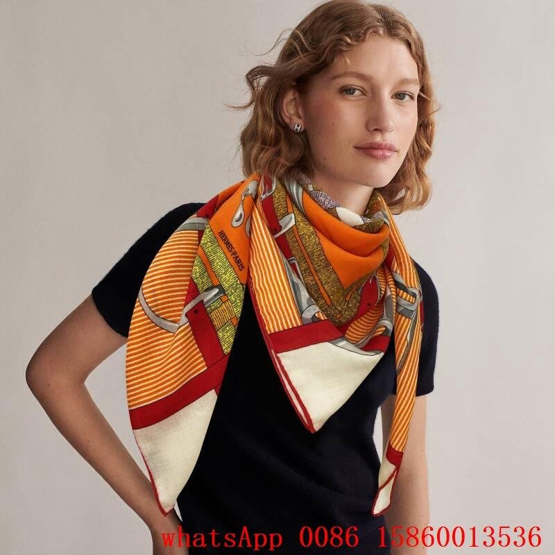        silk scarf,       Square scarf,Satin Head silk scarf ,orange        scarf