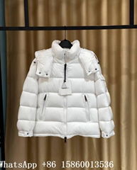         maire Jacket,white Maire short down jacket,        Shiny Puffer coat