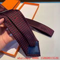 Hermes faconnee H Bicolore tie,Hermes luxury tie,Hermes Red silk printed tie, 