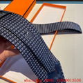 Hermes faconnee H Bicolore tie,Hermes luxury tie,Hermes Red silk printed tie, 