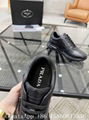       leather sneaker men,      Low-Top shoes,leather lace-up sneakers,black 4