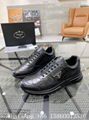       leather sneaker men,      Low-Top shoes,leather lace-up sneakers,black 2