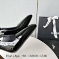 Women's Lee Stiletto Slingback Pumps,Saint Laurent Lee Patent leather shoe,white 9