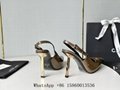 Women's Lee Stiletto Slingback Pumps,Saint Laurent Lee Patent leather shoe,white 17