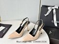 Women's Lee Stiletto Slingback Pumps,Saint Laurent Lee Patent leather shoe,white 18