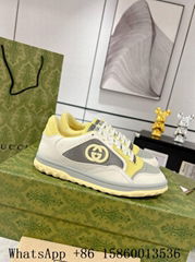       men's Mac80 sneaker in off white leather,      low top sneaker,yellow 
