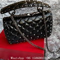 Valentino Garavani Rockstud Spike Calfskin shoulder bag,Red crossbody bag,gifts