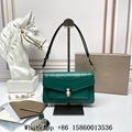 Serpenti Forever East-West Shoulder bag 293279,        calf leather bag, green