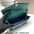 Serpenti Forever East-West Shoulder bag 293279,bvlgari calf leather bag, green