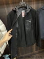       Hooded jacket,      men's jacket,      logo plaque zip-up jacket,black 15
