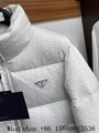       down jacket,      Logo-jacquard hooded Re-nylon down coat,white       coat 4
