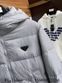       down jacket,      Logo-jacquard hooded Re-nylon down coat,white       coat 15