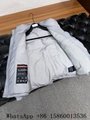       down jacket,      Logo-jacquard hooded Re-nylon down coat,white       coat 14