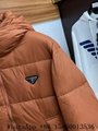       down jacket,      Logo-jacquard hooded Re-nylon down coat,white       coat 17