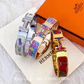 Hermes Clic H bracelet,Hermes Clic Clac bracelet,gold plated metal orange,gifts 