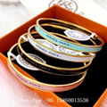 Hermes Clic H bracelet,Hermes Clic Clac bracelet,gold plated metal orange,gifts 