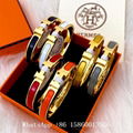 Hermes Clic H bracelet,Hermes Clic Clac bracelet,gold plated metal orange,gifts 