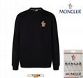 Moncler sweatshirt,Moncler logo patch sweatshirt,Moncler crew neck shirts,black 