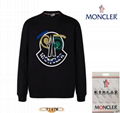 Moncler sweatshirt,Moncler logo patch sweatshirt,Moncler crew neck shirts,black 