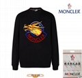 Moncler sweatshirt,Moncler logo patch sweatshirt,Moncler crew neck shirts,black 