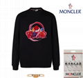 Moncler sweatshirt,Moncler logo patch sweatshirt,Moncler crew neck shirts,black 