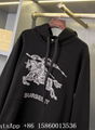 Burberry Embroidered EKD Cotton hoodie,check hood hoodie,Motif cotton sweatshirt