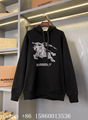 Burberry Embroidered EKD Cotton hoodie,check hood hoodie,Motif cotton sweatshirt