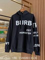 Burberry Embroidered EKD Cotton hoodie,check hood hoodie,Motif cotton sweatshirt