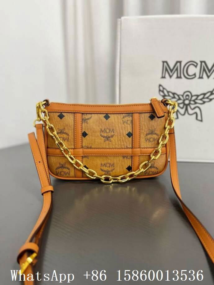 MCM Delmy Visetos Mini logo Chain shoulder bag,MCM mini bag,MCM crossbody bag 2