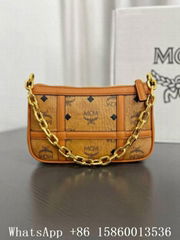 MCM Delmy Visetos Mini logo Chain shoulder bag,MCM mini bag,MCM crossbody bag