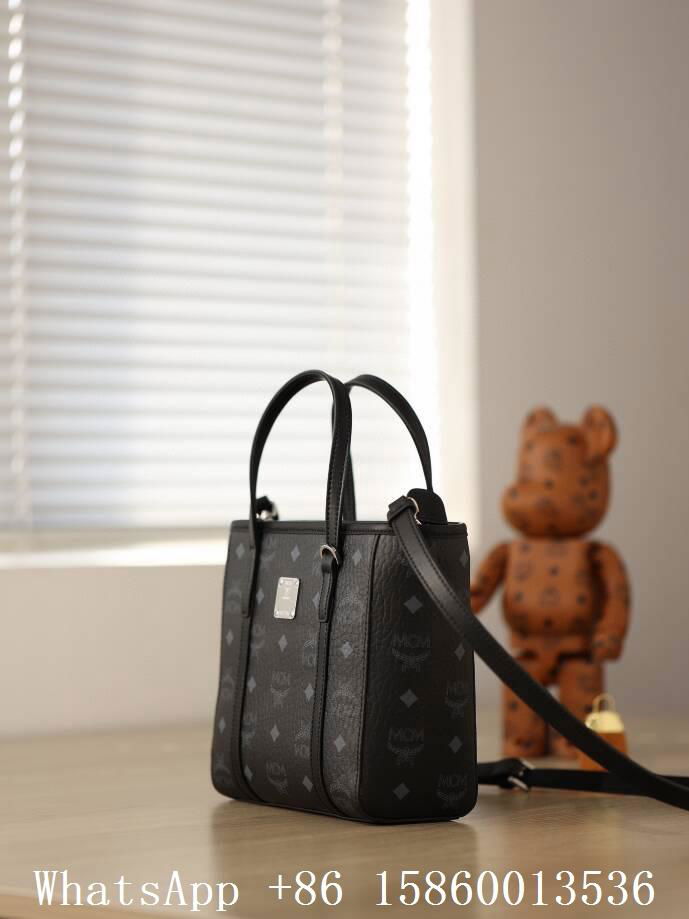 MCM reversible Liz shopper in visetos black,MCM Tote bag,MCM Bucket bag,black 3