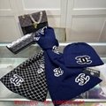 Chanel hat and scarf set,Chanel cashmere set,Chanel wool scarf and hats,gifts   