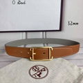 Hermes leather belt,Hermes etriviere 32mm belt,Hermes Double Tour belt,black 