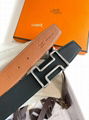 Hermes tonight leather Belt, H Belt Buckle reversible leather strap 38mm,