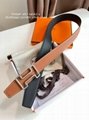        tonight leather Belt, H Belt Buckle reversible leather strap 38mm, 14