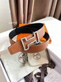 Hermes tonight leather Belt, H Belt Buckle reversible leather strap 38mm,