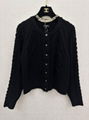 Chanel Cable knit cardigan,Chanel vintage cashmere sweater,Chanel sweater,black 