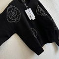 Chanel Cable knit cardigan,Chanel vintage cashmere sweater,Chanel sweater,black 