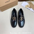 Monogram Motif Leather Loafers ,black