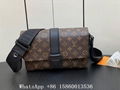 Louis Vuitton S-Cape messenger bag,Men's LV Taurillon Monogram bag,Black,M23741 