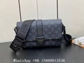 Louis Vuitton S-Cape messenger bag,Men's LV Taurillon Monogram bag,Black,M23741 