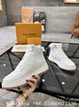 Louis Vuitton Rivoli high sneaker,LV white embossed monogram ,high top trainers,