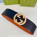       Wide leather belt with double buckle,women GG marmont leather belt,7.0cm  2
