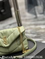 YSL Loulou Puffer bag,YSL small puffer quilted lambskin bag,ysl loulou bag,green